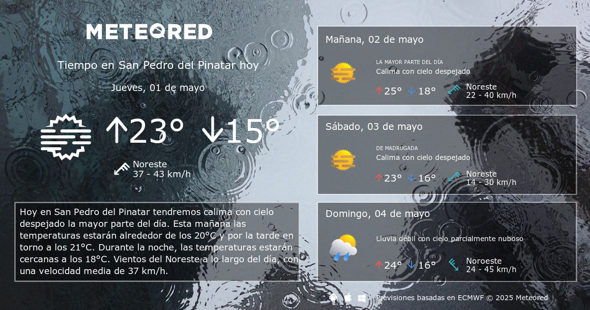 Tiempo en San Pedro del Pinatar. Clima a 14 d as Meteored